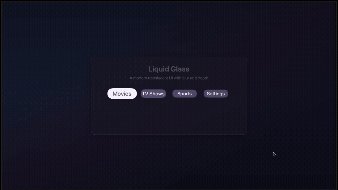 Demo: Liquid Glass UI